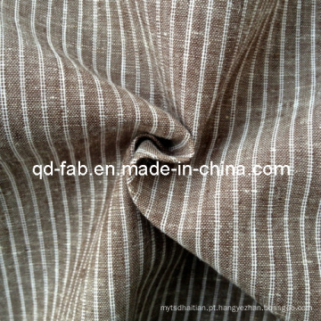 Algodão / Linen Fios tingidos Stripe Shirting tecido (QF13-0764)